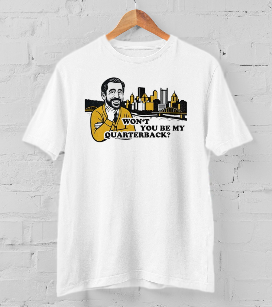 Aaron Rodgers Mister Rodgers Steelers Quarterback Won’t You Be My Neighbor T-Shirt