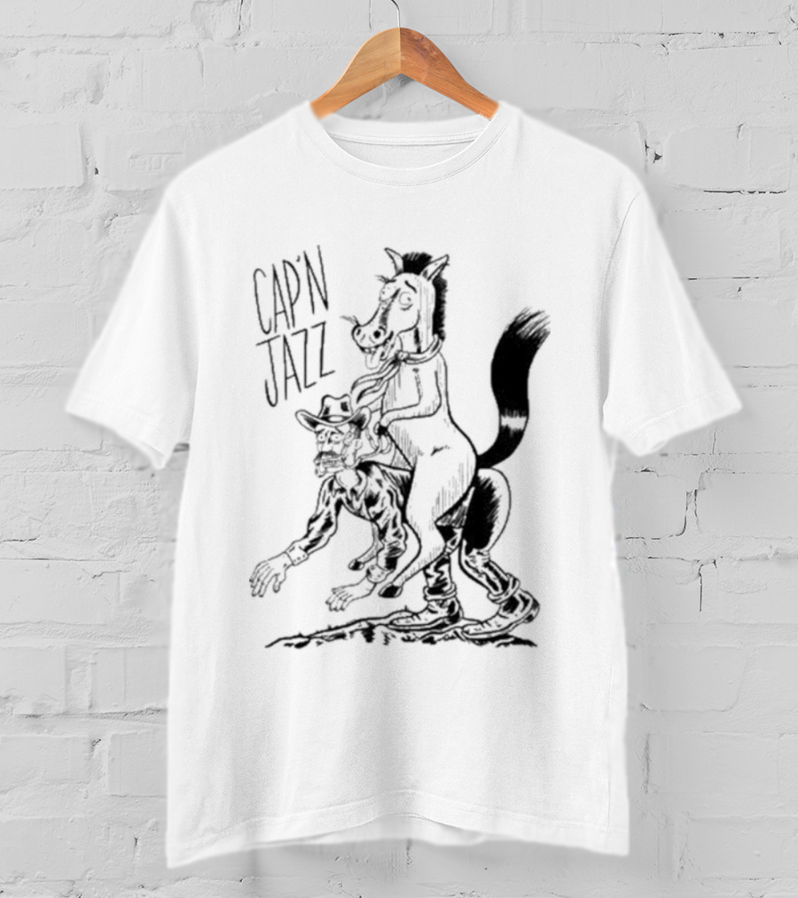 Cap’n Jazz Horse Sketch Illustration T-Shirt