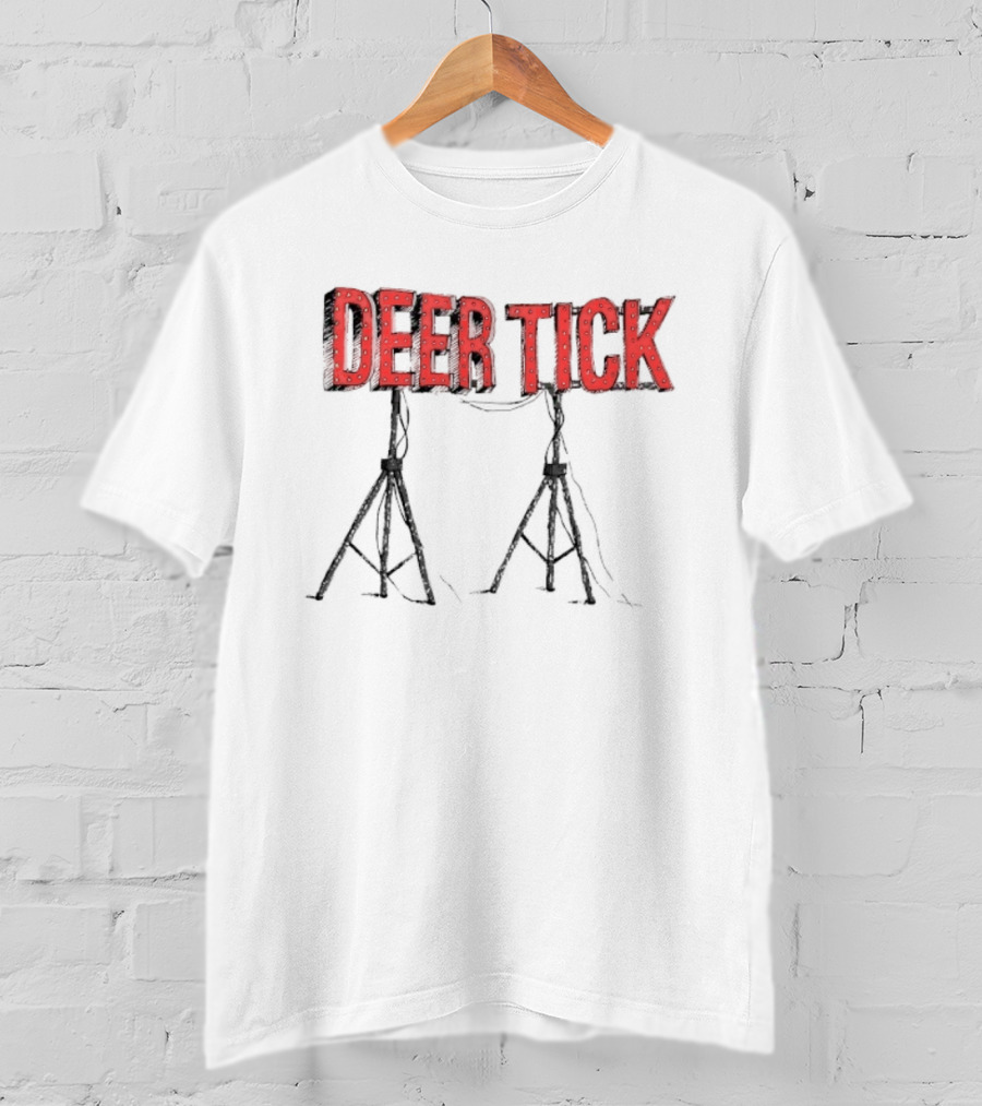 DEER TICK Red Neon Lights On Tripod Stands T-Shirt