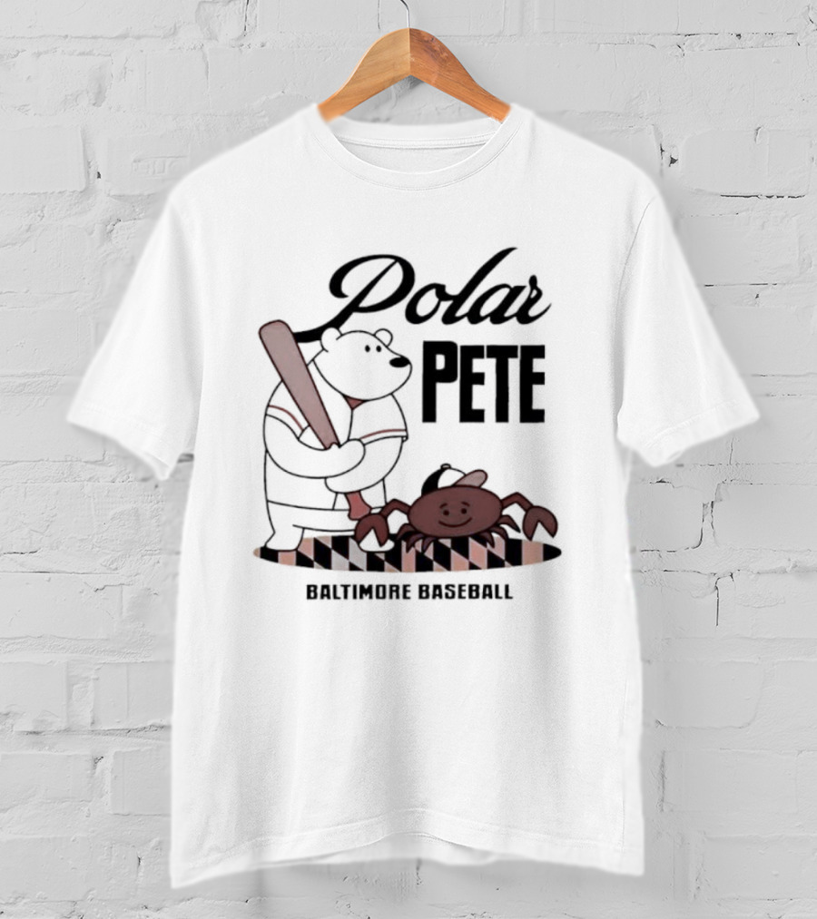 Polar Pete Alonso Baltimore Orioles Bear Crab Baseball T-Shirt