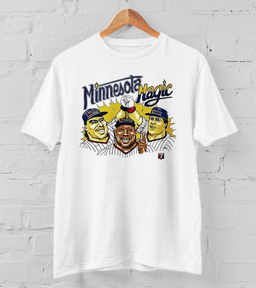 Minnesota Magic Kirby Puckett Kent Hrbek Gary Gaetti Cartoon T-Shirt