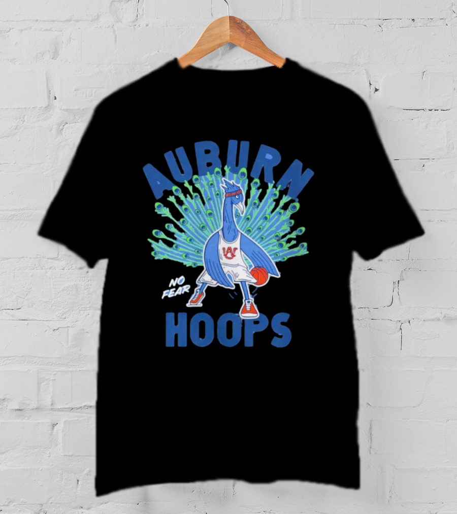 Auburn Hoops No Fear Peacock Basketball T-Shirt