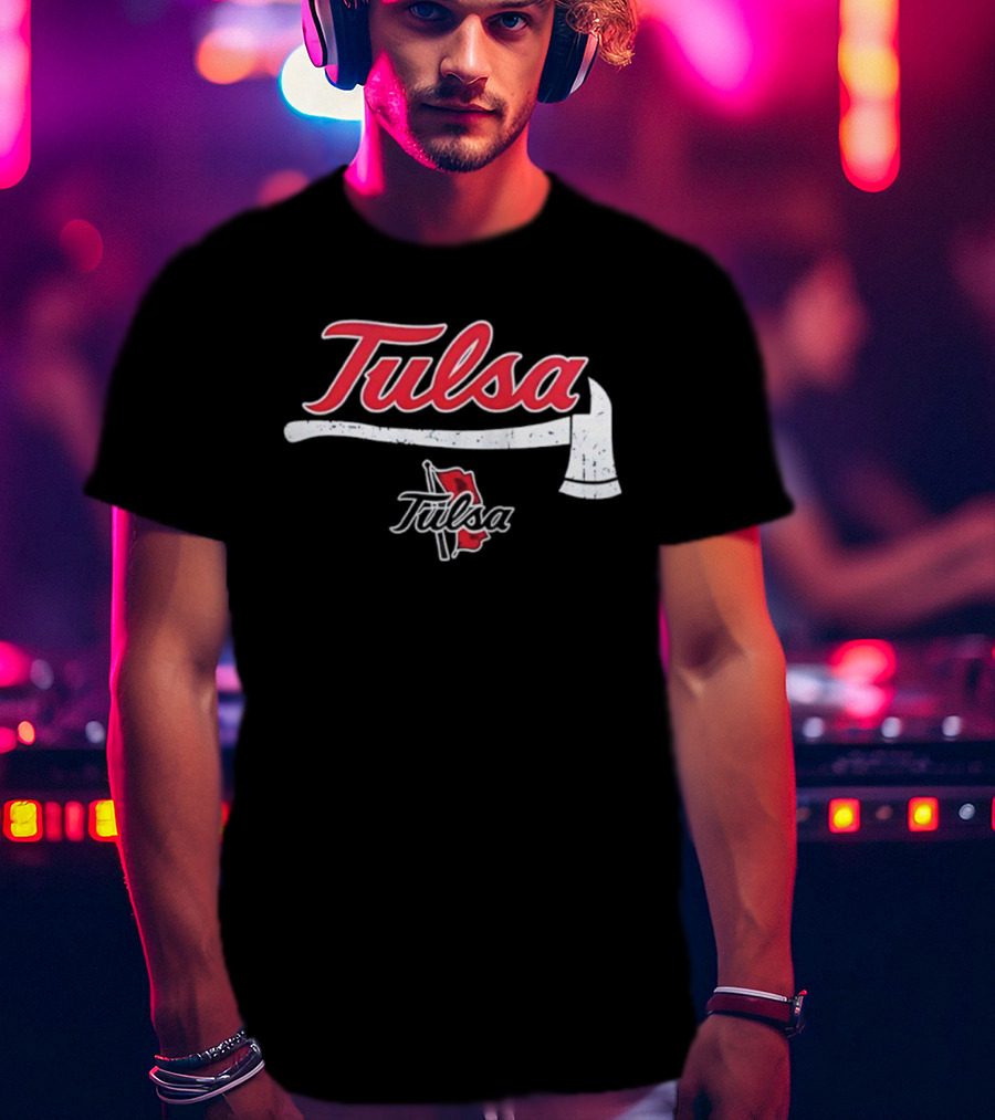 Tulsa Golden Hurricane Firefighters Appreciation NCAA Gameday Axe And Helmet T-Shirt