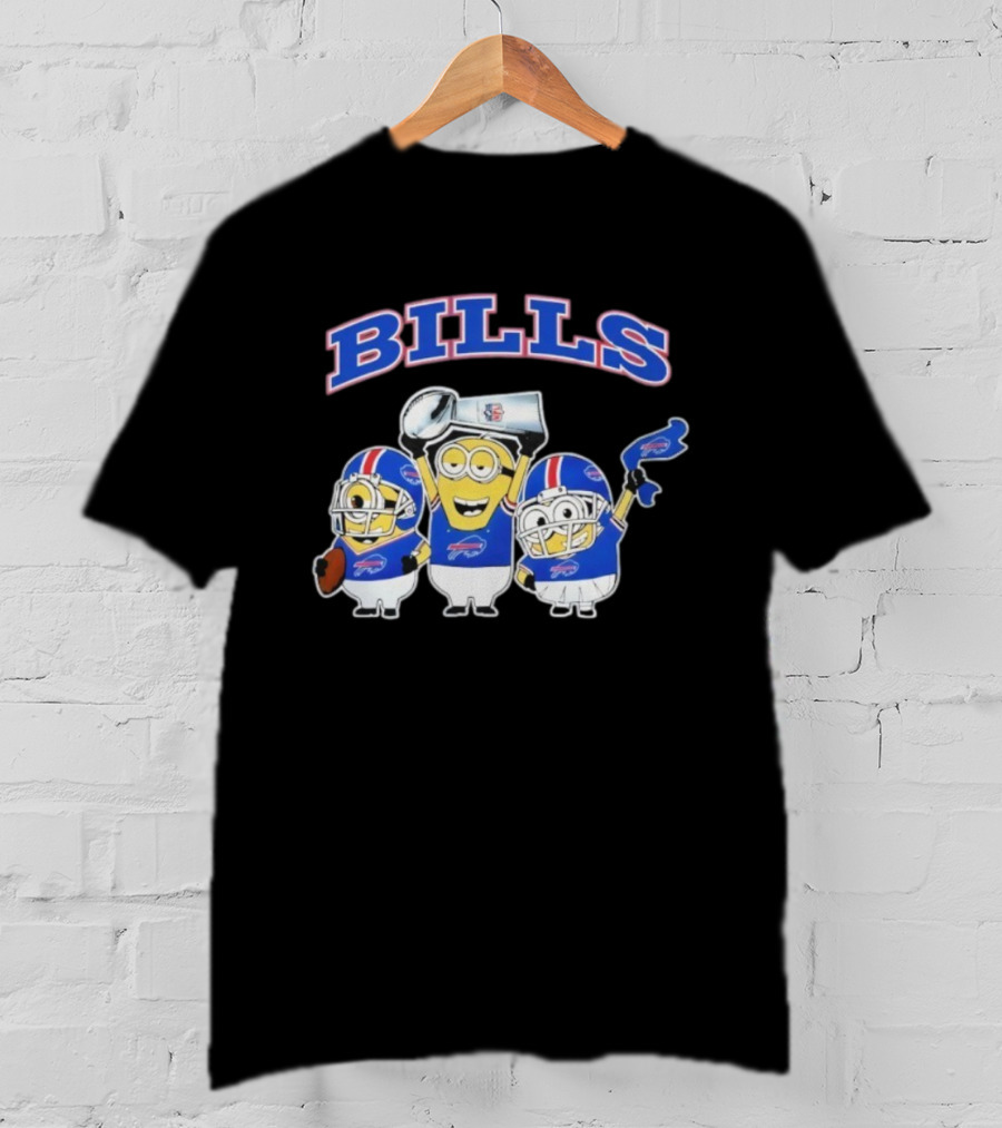Buffalo Bills Minions Football Celebration With Trophy And Helmets T-Shirt