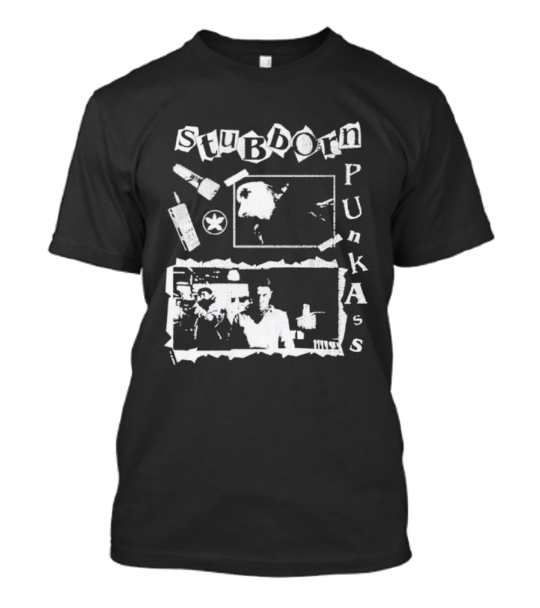 Stranger Things Stubborn Punk Ass Collage Style Elements T-Shirt