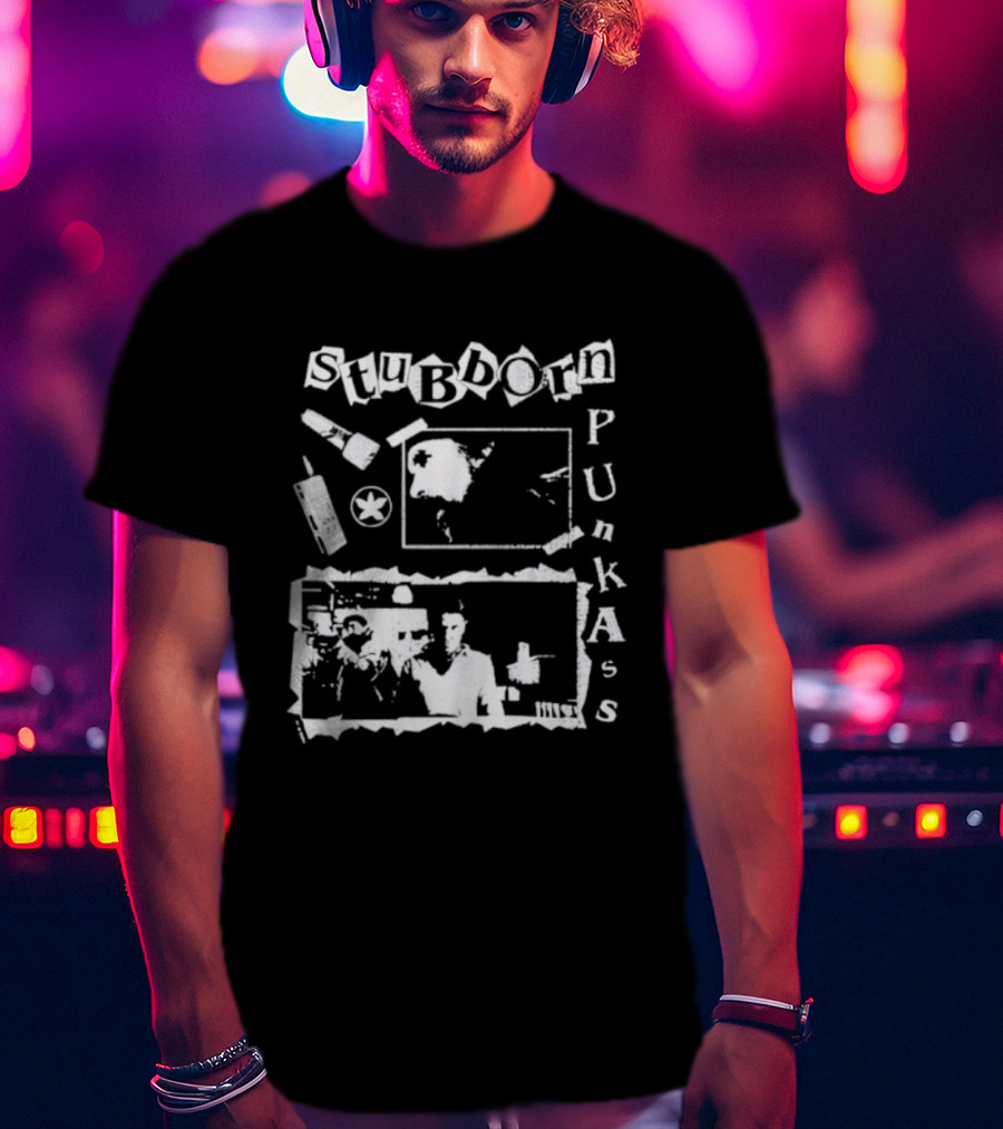 Stranger Things Stubborn Punk Ass Collage Style Elements T-Shirt