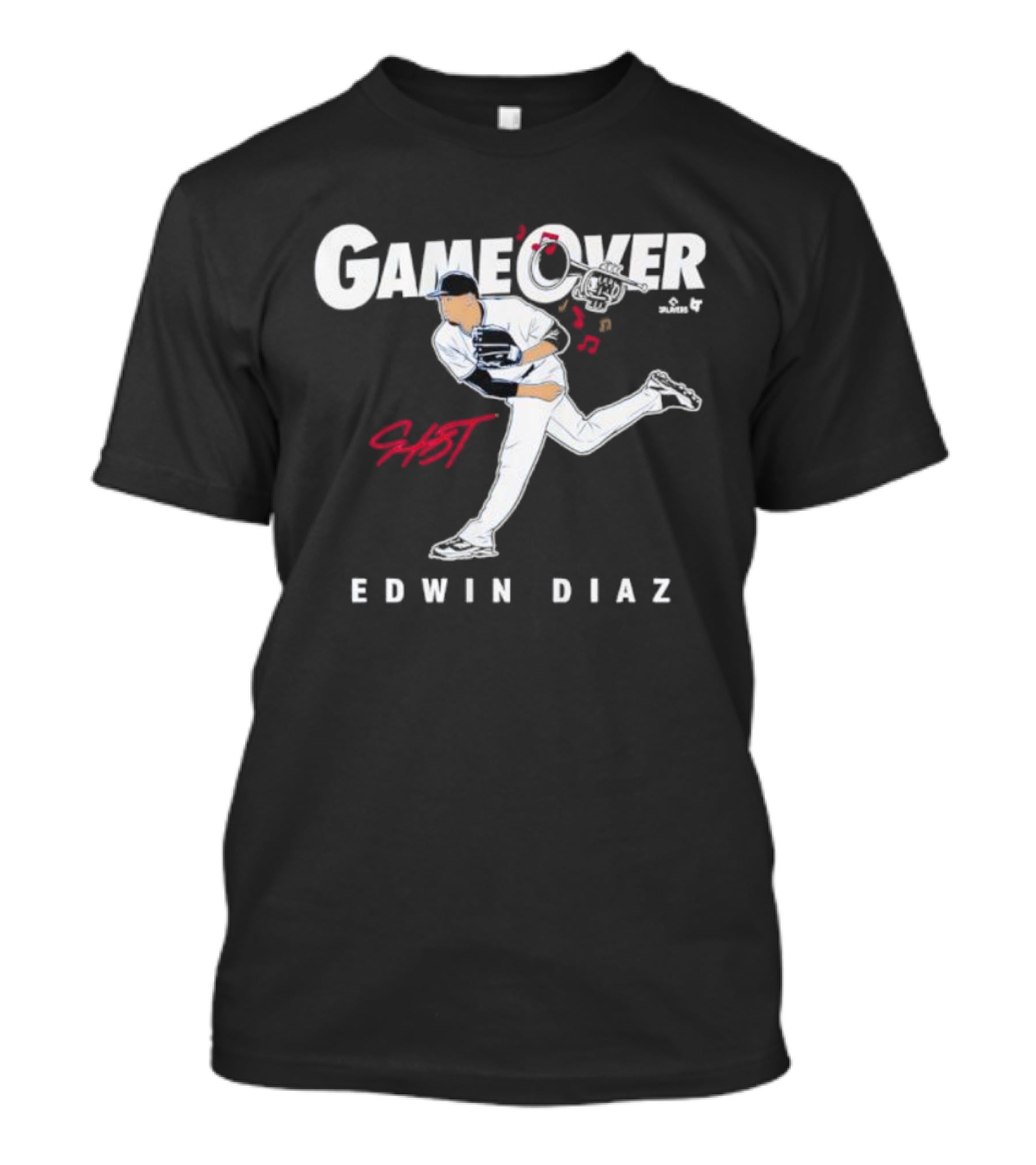 Edwin Diaz Game Over Fast Los Angeles Signature T-Shirt
