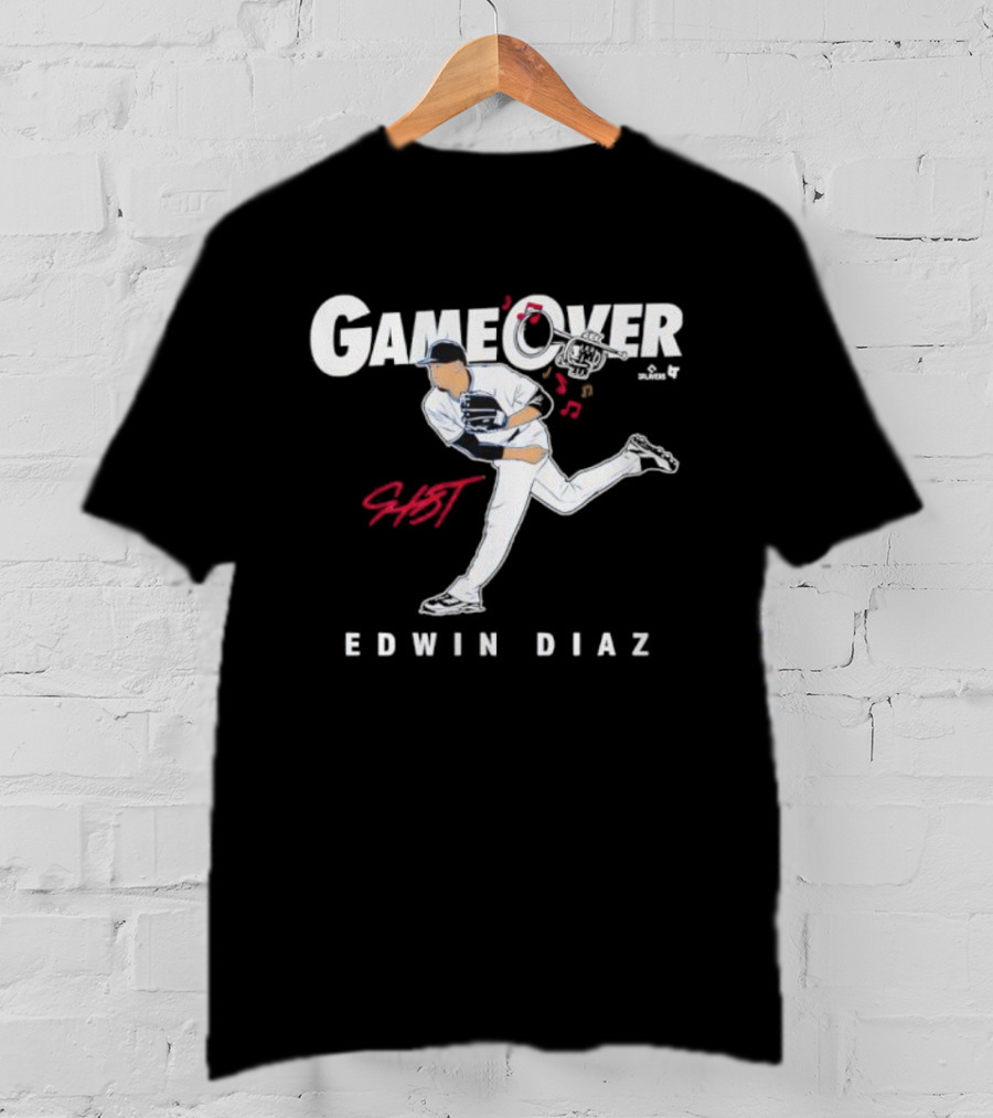 Edwin Diaz Game Over Fast Los Angeles Signature T-Shirt