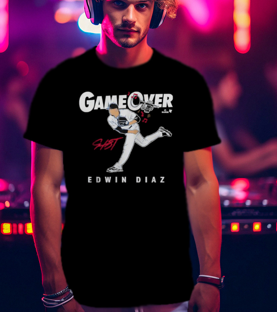Edwin Diaz Game Over Fast Los Angeles Signature T-Shirt