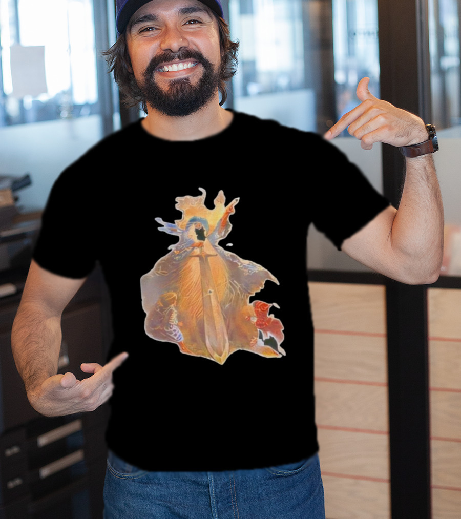 Vintage The Lord Of The Rings The Hobbits Sword Quest Vintage Illustration T-Shirt