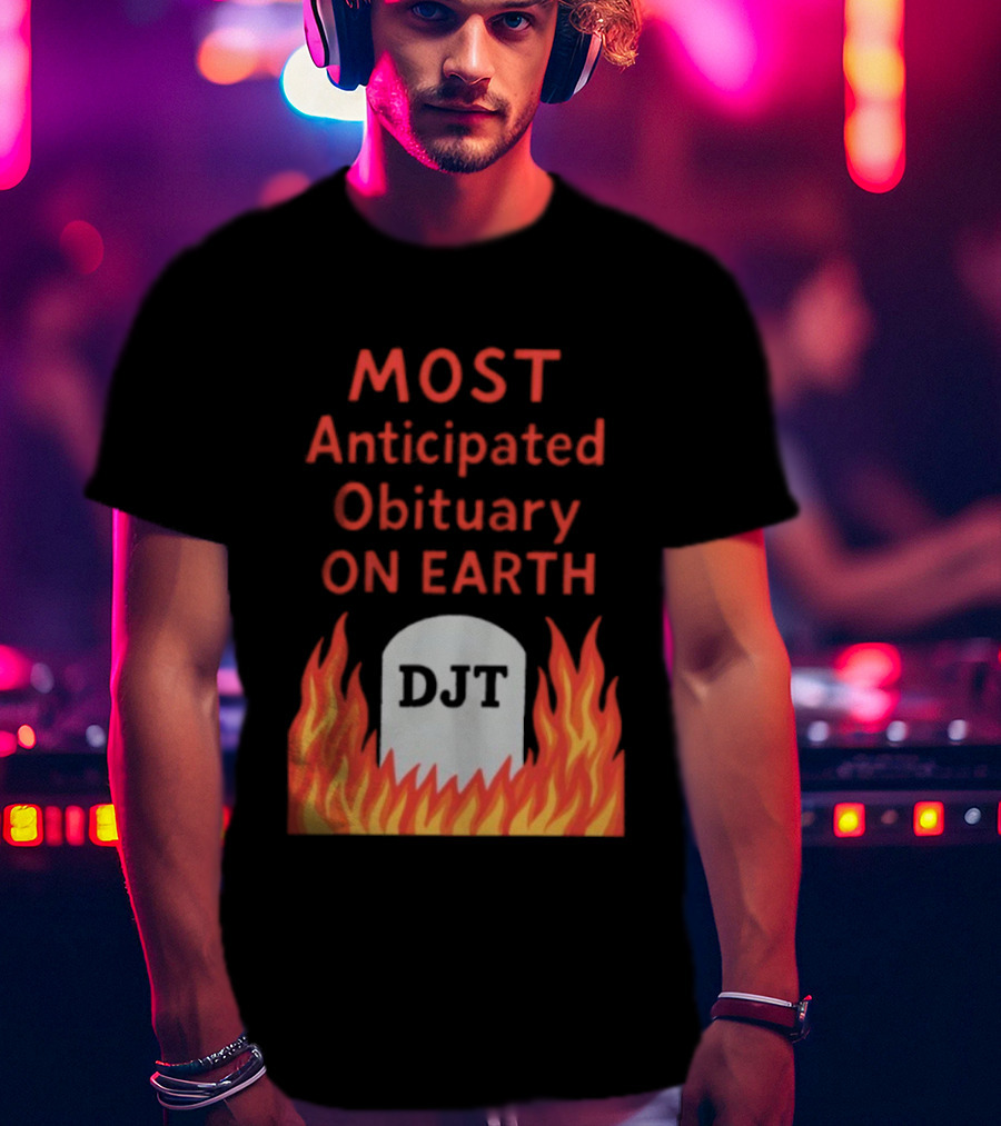 Most Anticipated Obituary DJT Tombstone Flames T-Shirt