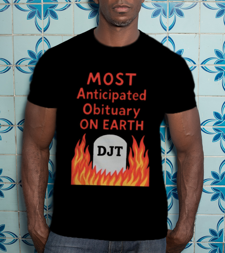 Most Anticipated Obituary DJT Tombstone Flames T-Shirt