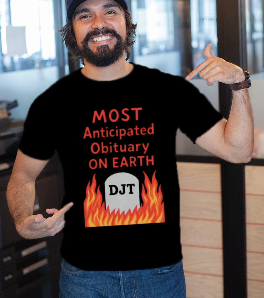 Most Anticipated Obituary DJT Tombstone Flames T-Shirt