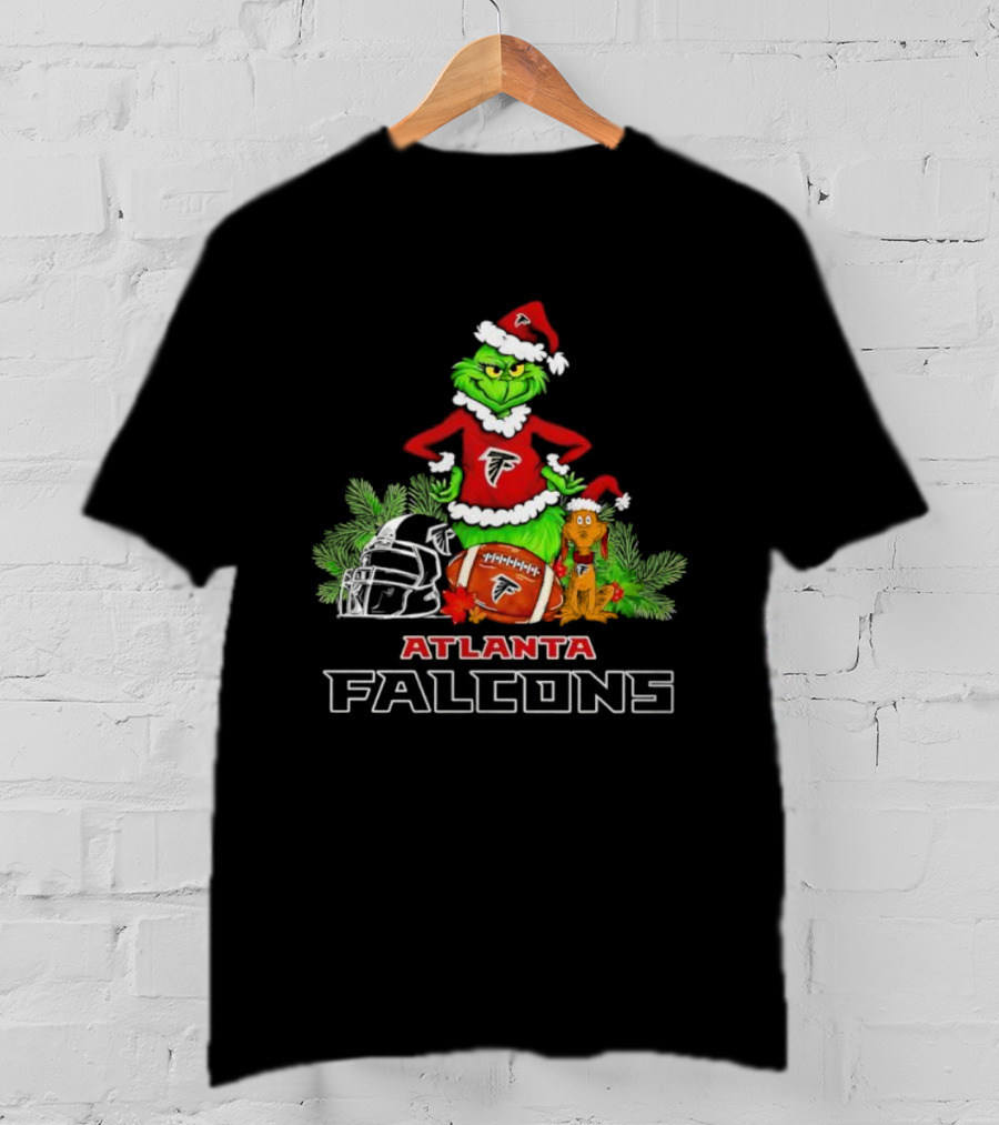 Grinch Max Christmas Atlanta Falcons Football Holiday T-Shirt