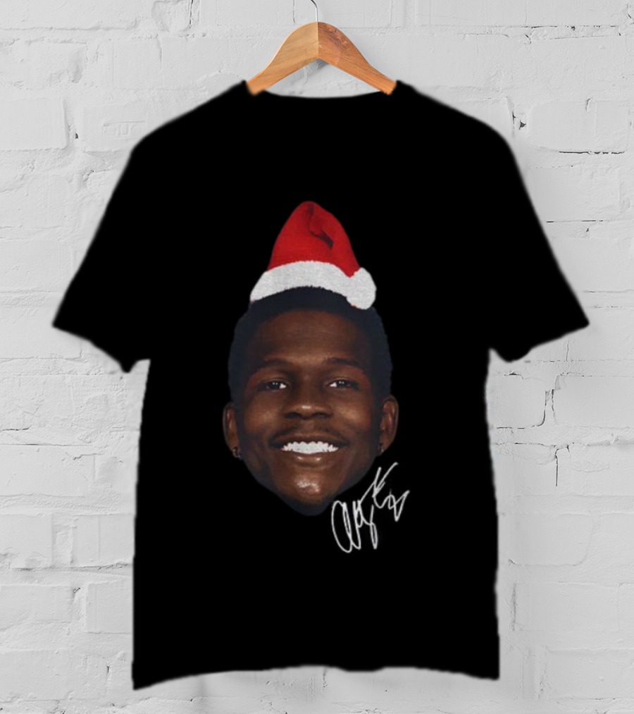 Anthony Edwards Santa Hat Christmas Signature T-Shirt