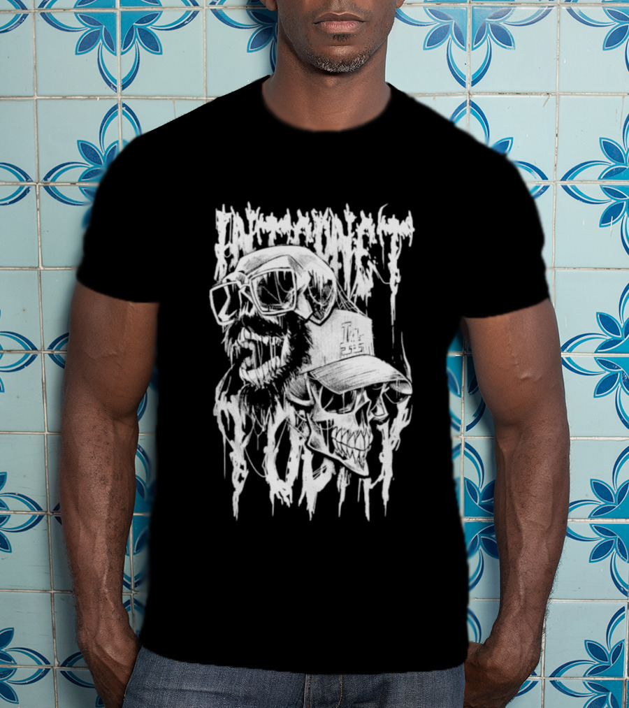 Internet Today Skully Dripping Skull Graphic T-Shirt