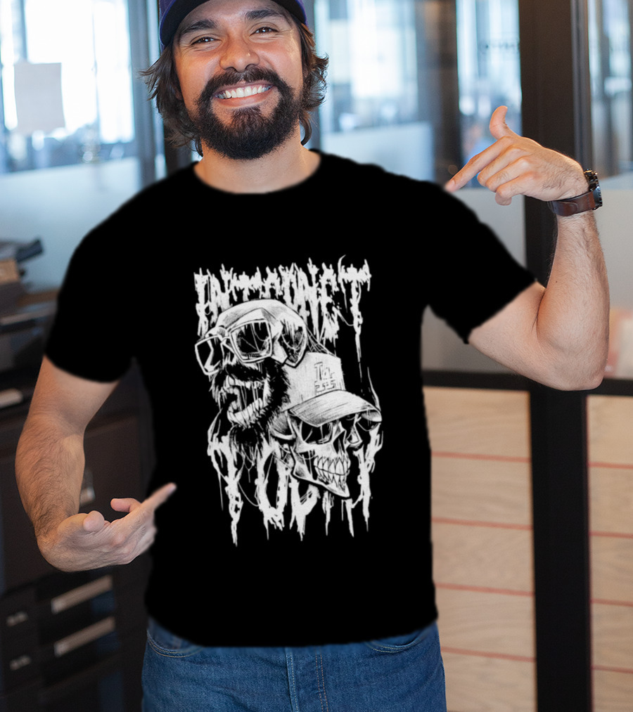 Internet Today Skully Dripping Skull Graphic T-Shirt