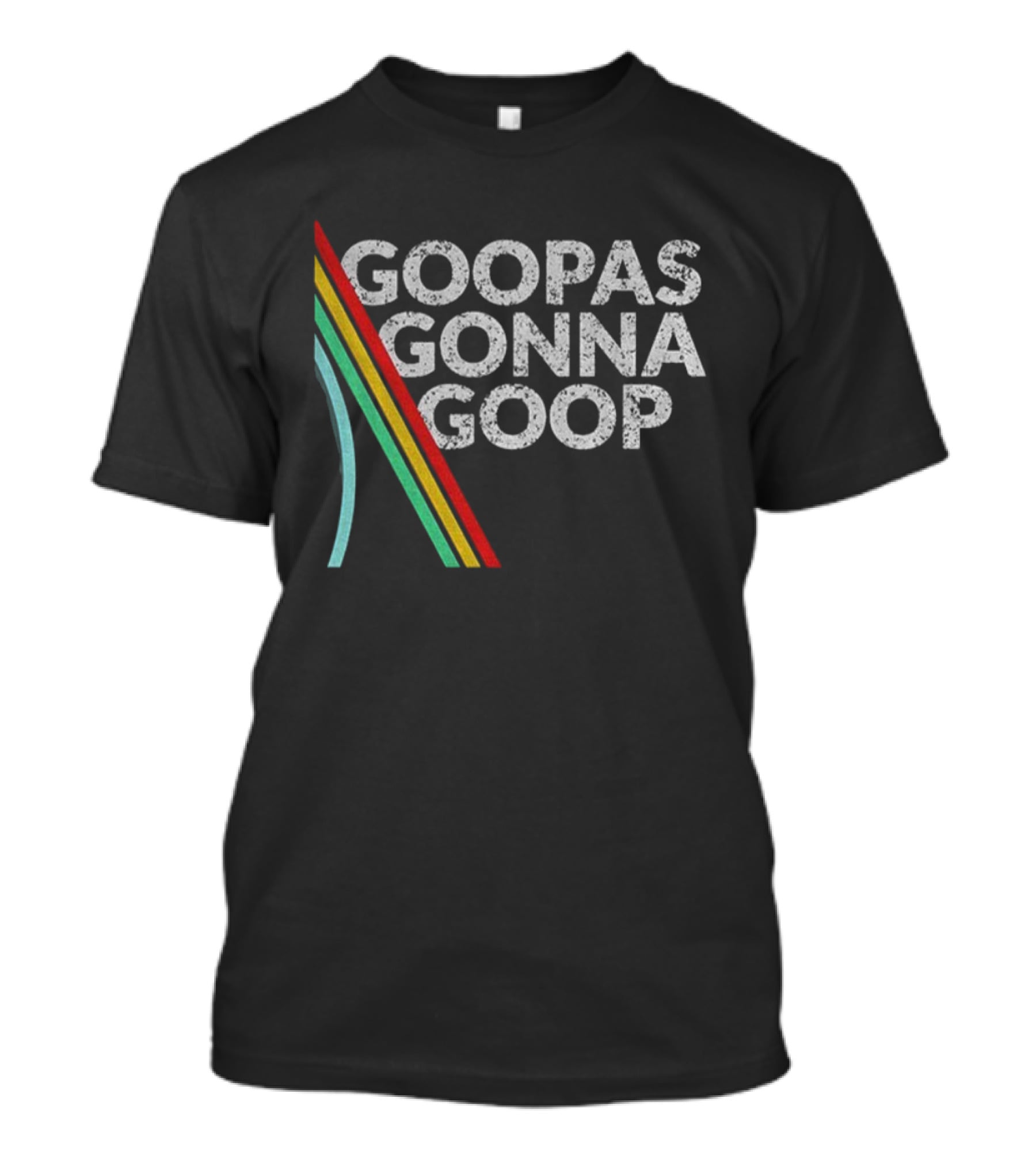 Goopas Gonna Goop Retro Stripes Burnt Peanut Color T-Shirt