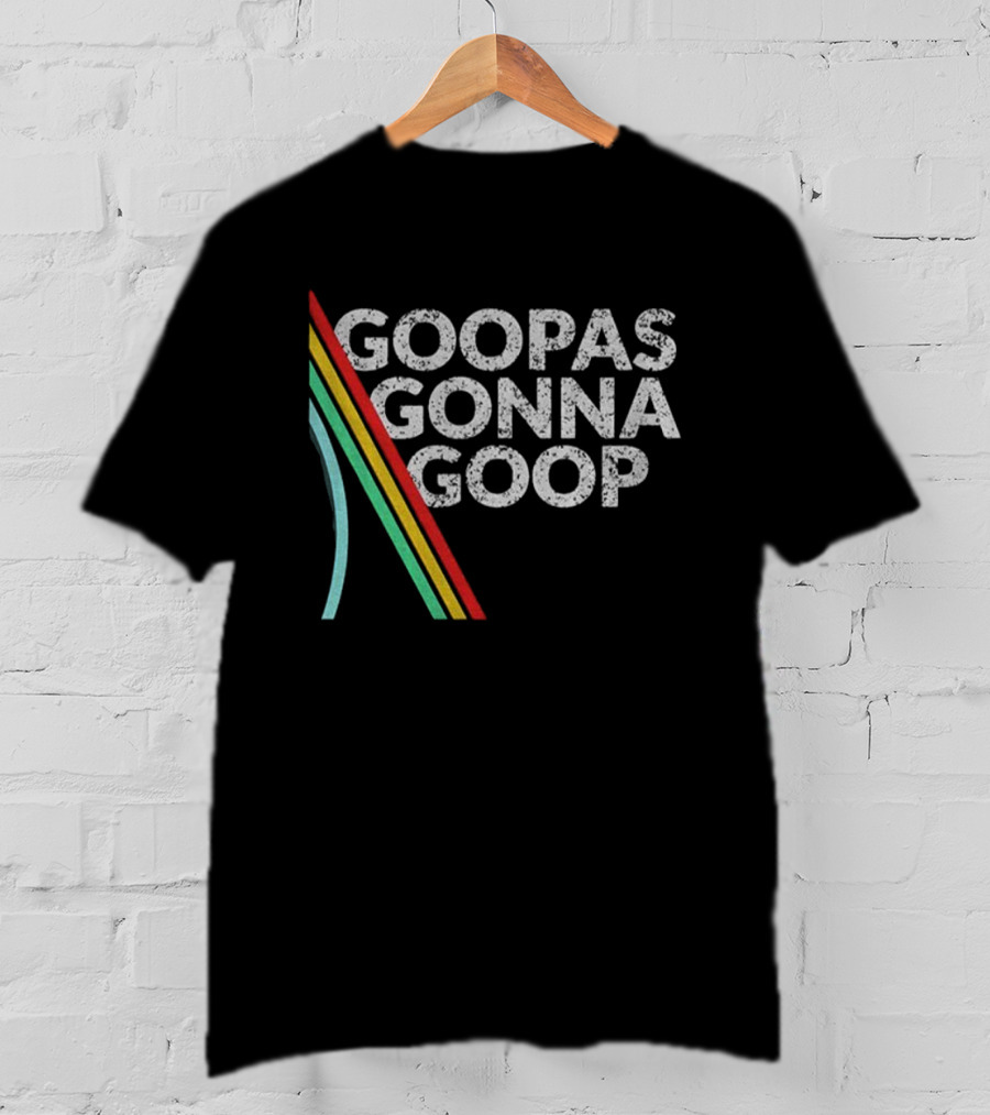 Goopas Gonna Goop Retro Stripes Burnt Peanut Color T-Shirt