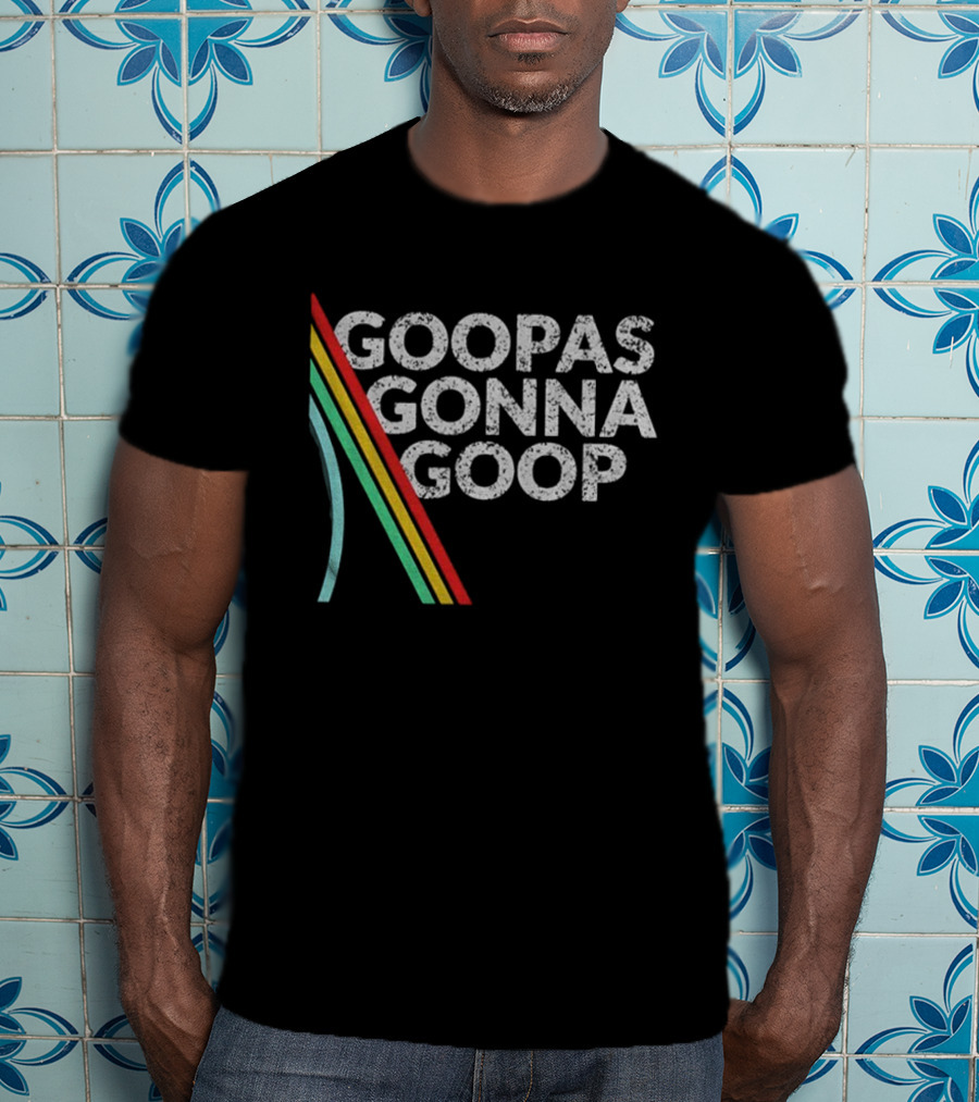 Goopas Gonna Goop Retro Stripes Burnt Peanut Color T-Shirt