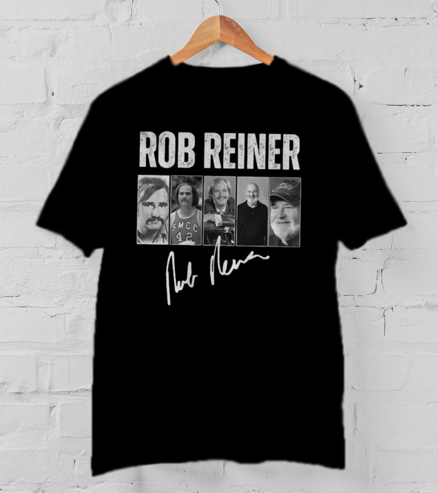 Rob Reiner 1947-2025 Signature Tribute Vintage Photos T-Shirt