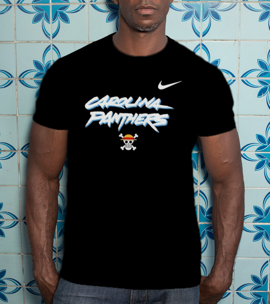 Carolina Panthers One Piece Anime Night Gameday Nike Crossover T-Shirt