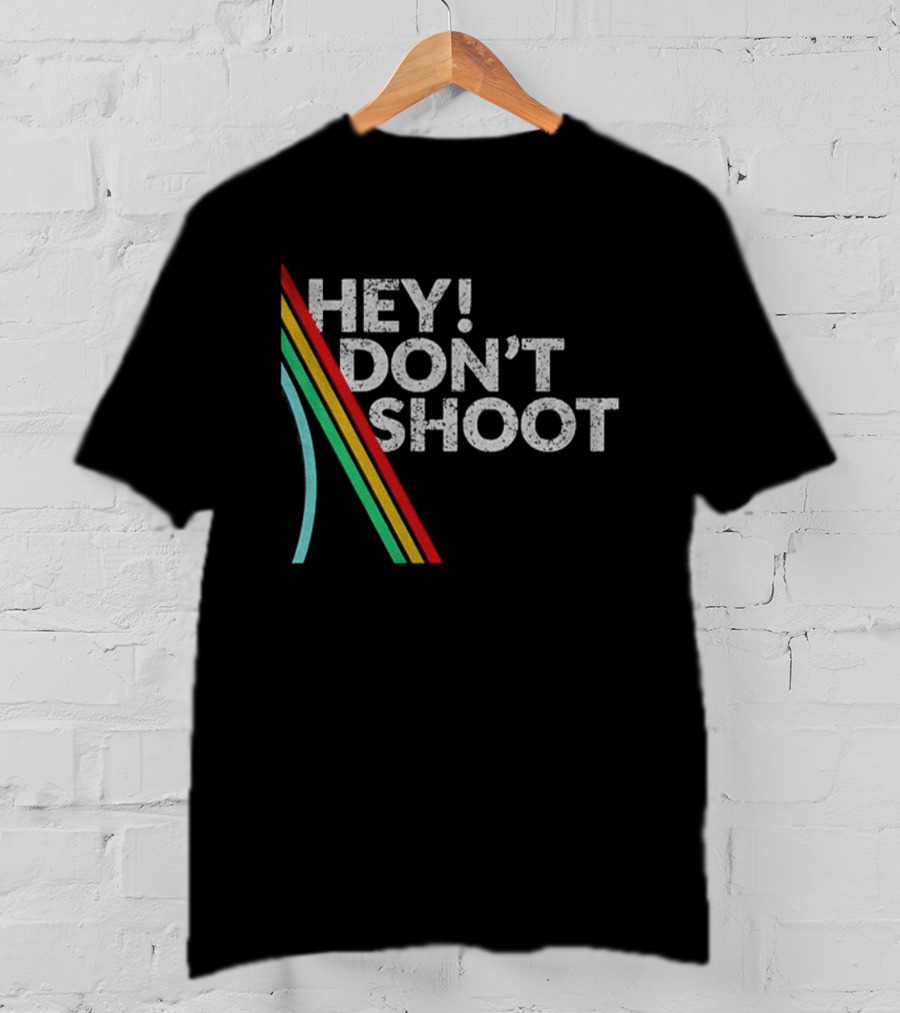 Hey Don't Shoot Goop Goop Goop Burnt Peanut Rainbow Stripes T-Shirt