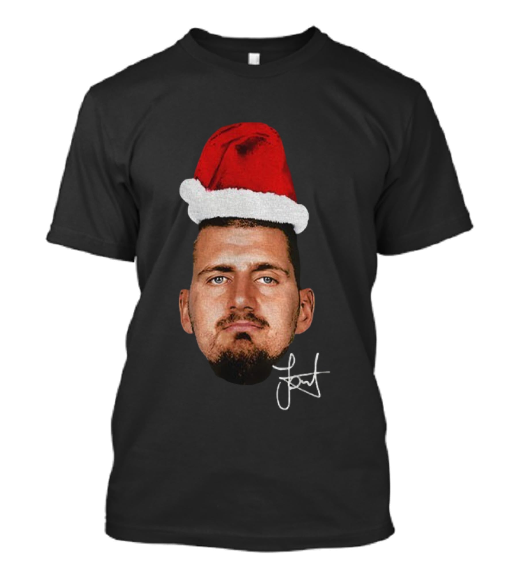 Nikola Jokic Santa Hat Christmas Denver Nuggets T-Shirt