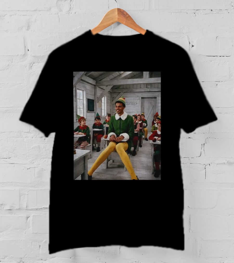 Victor Wembanyama As Elf With Spurs Christmas Theme In Classroom T-Shirt