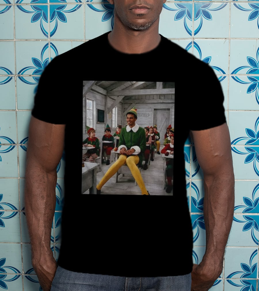 Victor Wembanyama As Elf With Spurs Christmas Theme In Classroom T-Shirt