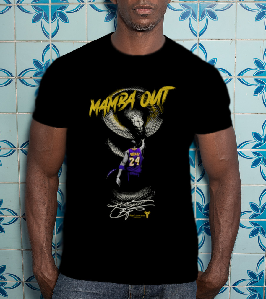 Mamba Out Kobe Bryant LA Lakers 24 Signature Tribute T-Shirt