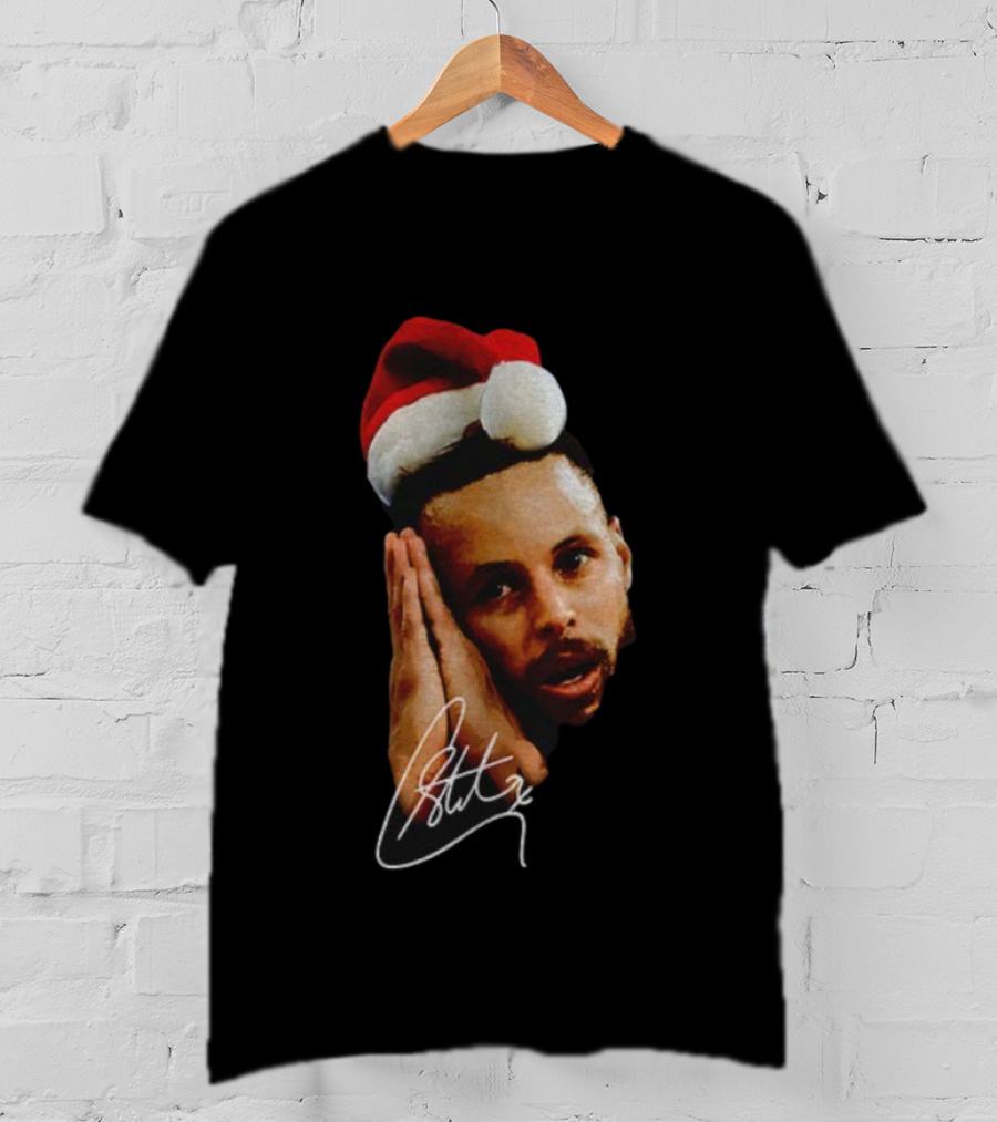 Sleeping Santa Hat Steph Curry Night Night Signature T-Shirt