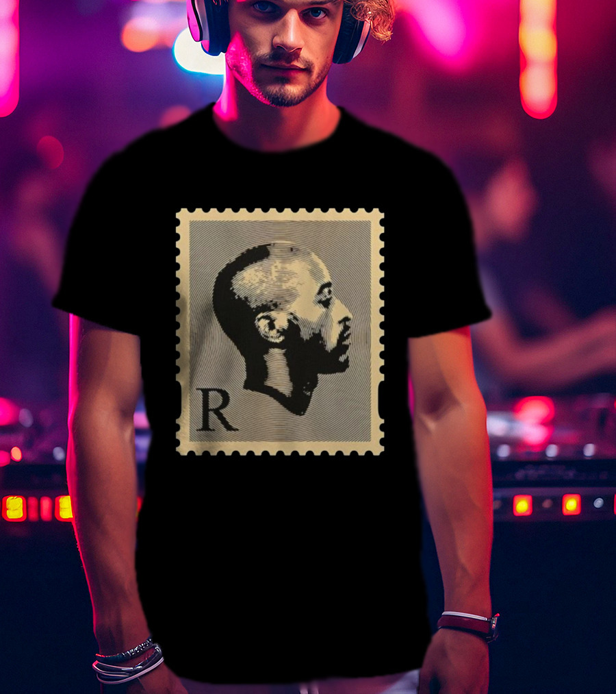 Rakim R Stamp Hip-Hop Retro Portrait Design T-Shirt