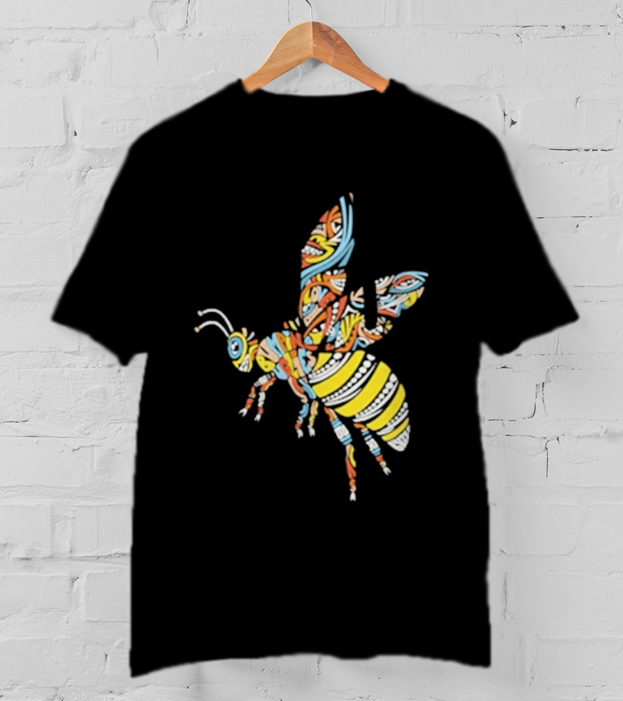 Bumpin Uglies Psychedelic Bee Vibrant Colorful Design T-Shirt