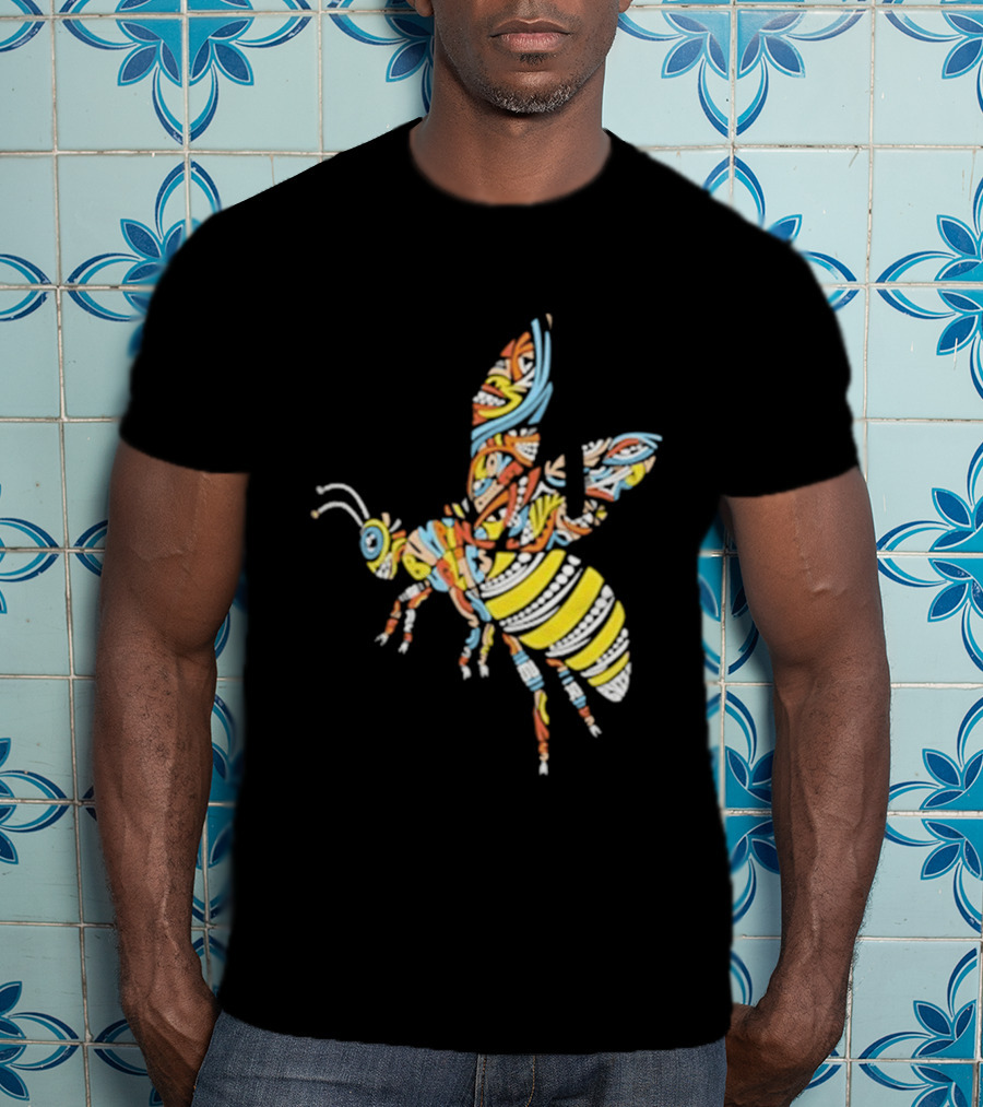 Bumpin Uglies Psychedelic Bee Vibrant Colorful Design T-Shirt