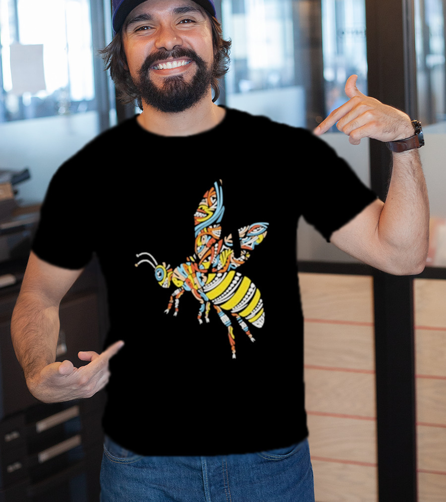Bumpin Uglies Psychedelic Bee Vibrant Colorful Design T-Shirt