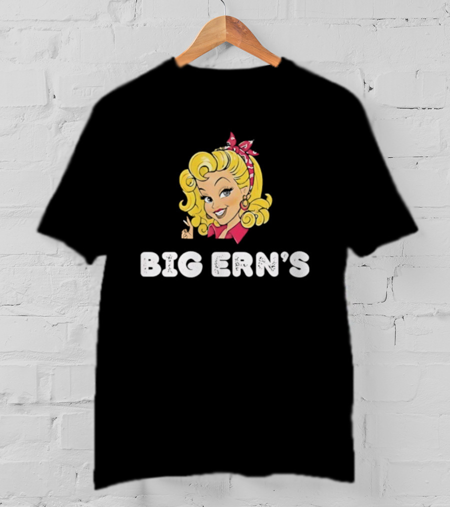 Big Ern's Blonde Pinup Face Retro Vintage Style T-Shirt