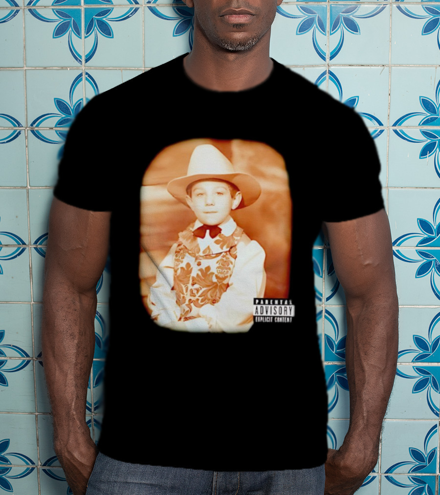 Cowboy Kid Parental Advisory Explicit Content T-Shirt
