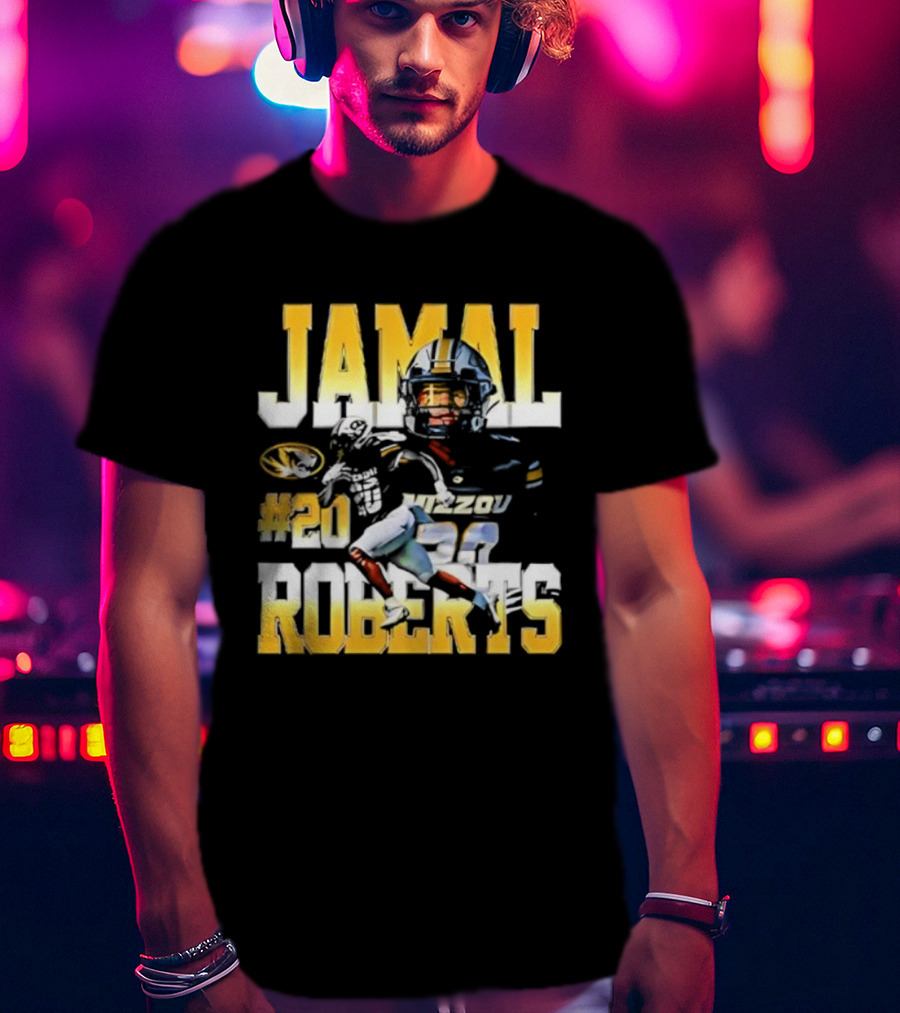 Jamals Roberts #20 Mizzou Tigers NIL Player T-Shirt