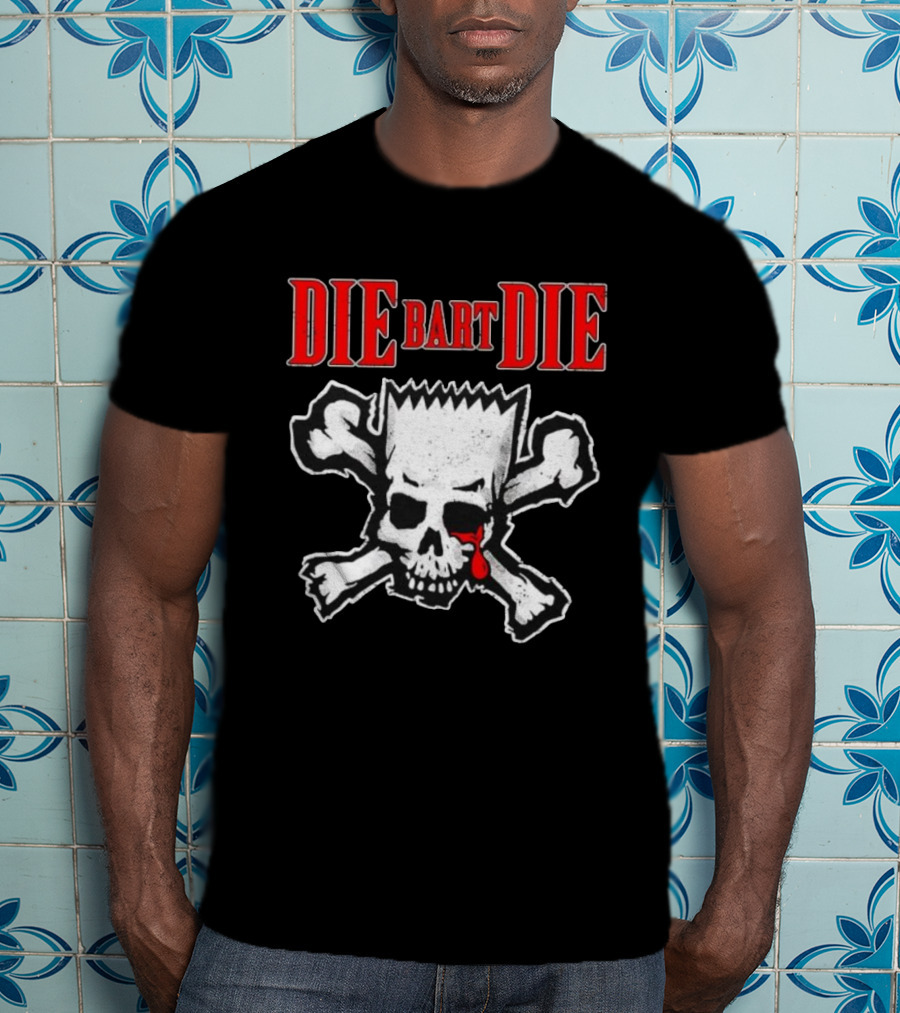 Die Bart Die Bart Simpson Skull Crossbones T-Shirt