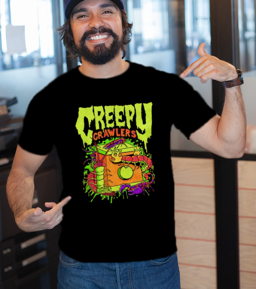 Creepy Crawlers Vintage Telephone Splatter Design T-Shirt