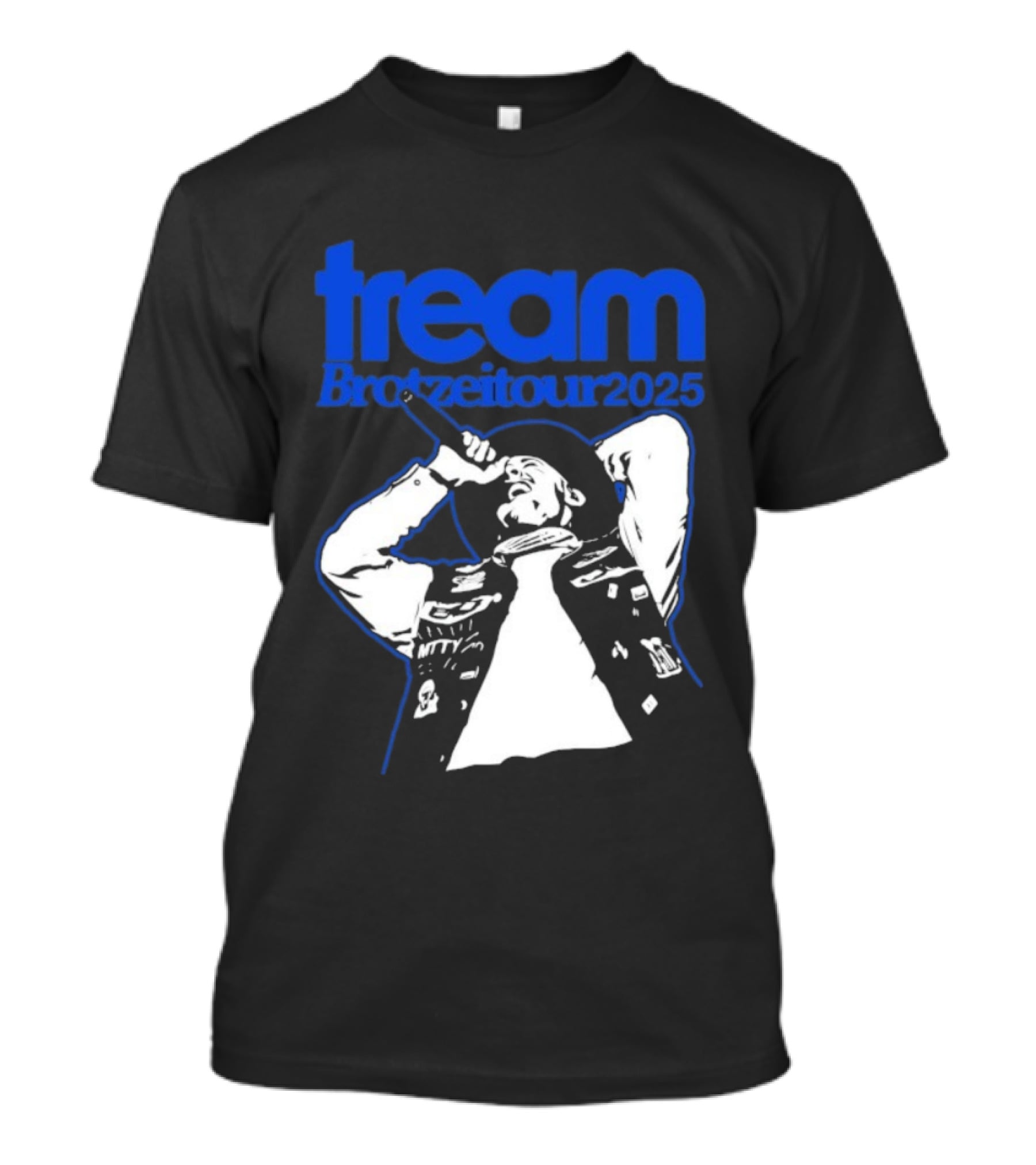 Tream BrotzeiTour 2025 Singer Microphone Illustration T-Shirt
