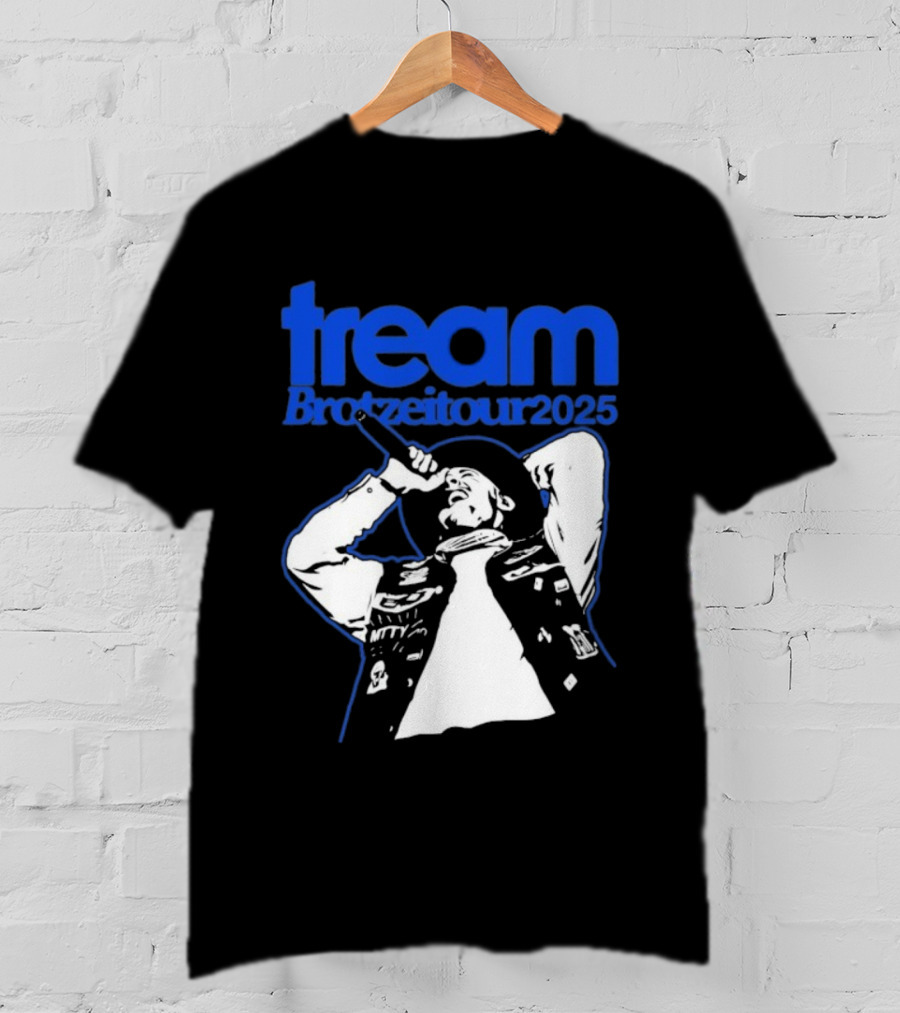 Tream BrotzeiTour 2025 Singer Microphone Illustration T-Shirt