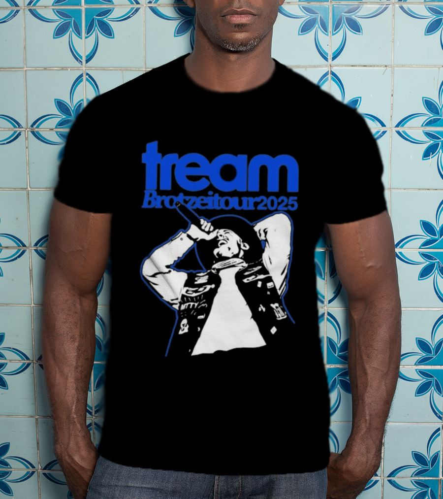 Tream BrotzeiTour 2025 Singer Microphone Illustration T-Shirt