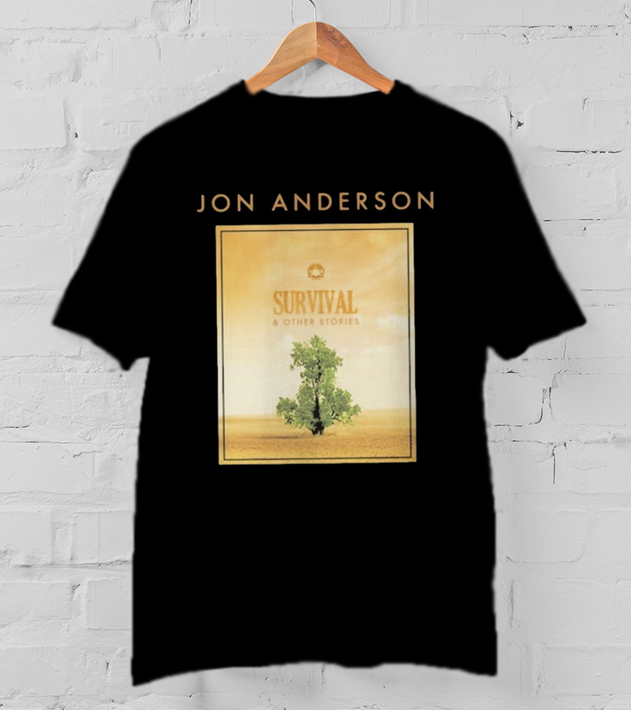 Jon Anderson Survival And Other Stories Album Cover Artwork Tree Desert Scene T-Shirt