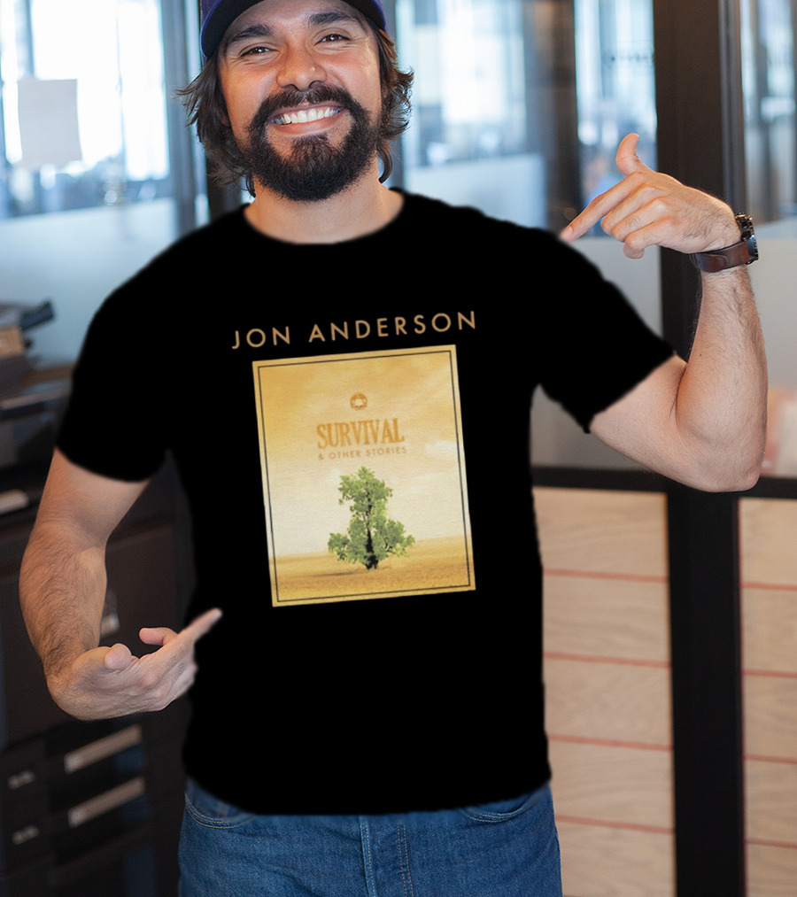 Jon Anderson Survival And Other Stories Album Cover Artwork Tree Desert Scene T-Shirt