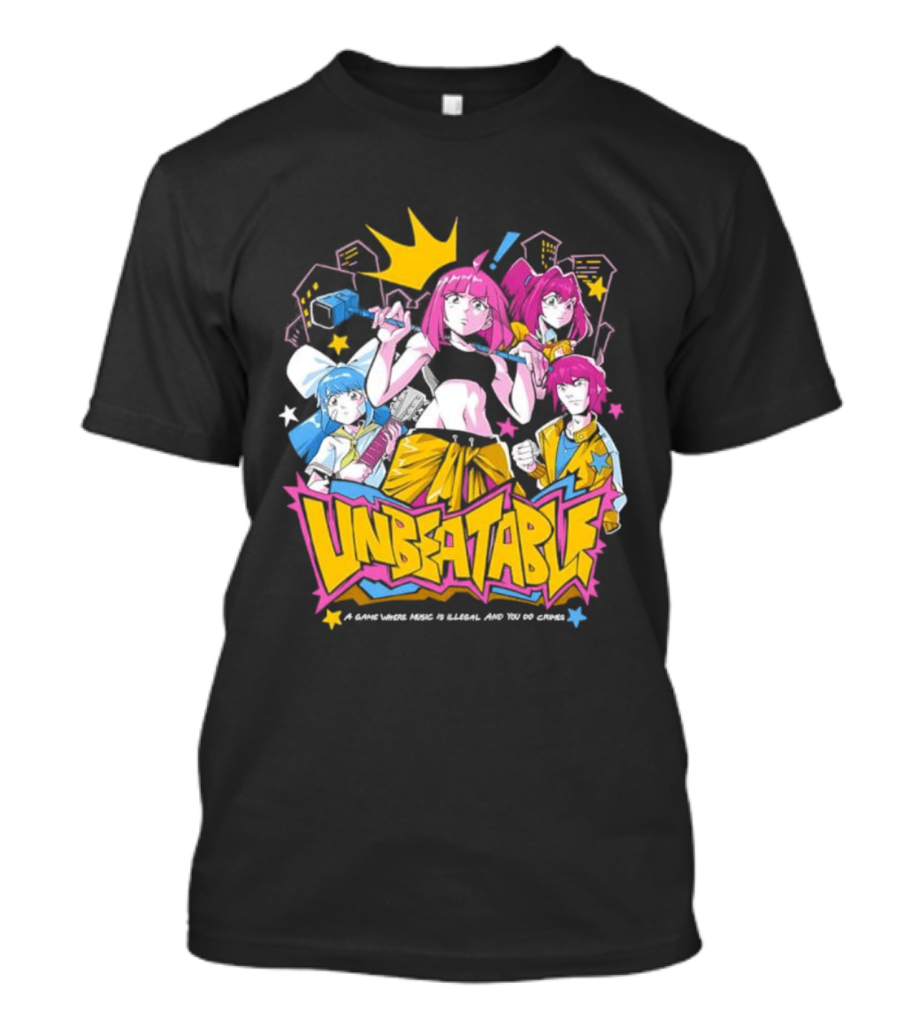 Unbeatable Rhythm Game A World Where Music Is Illegal T-Shirt