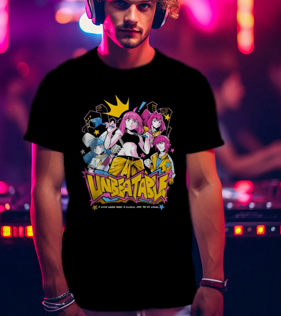 Unbeatable Rhythm Game A World Where Music Is Illegal T-Shirt