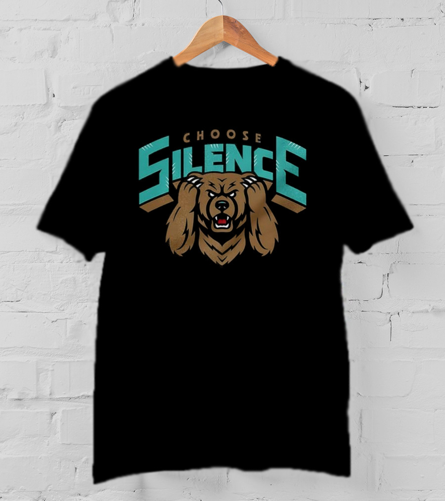 Memphis Grizzlies Choose Silence Bear Logo T-Shirt