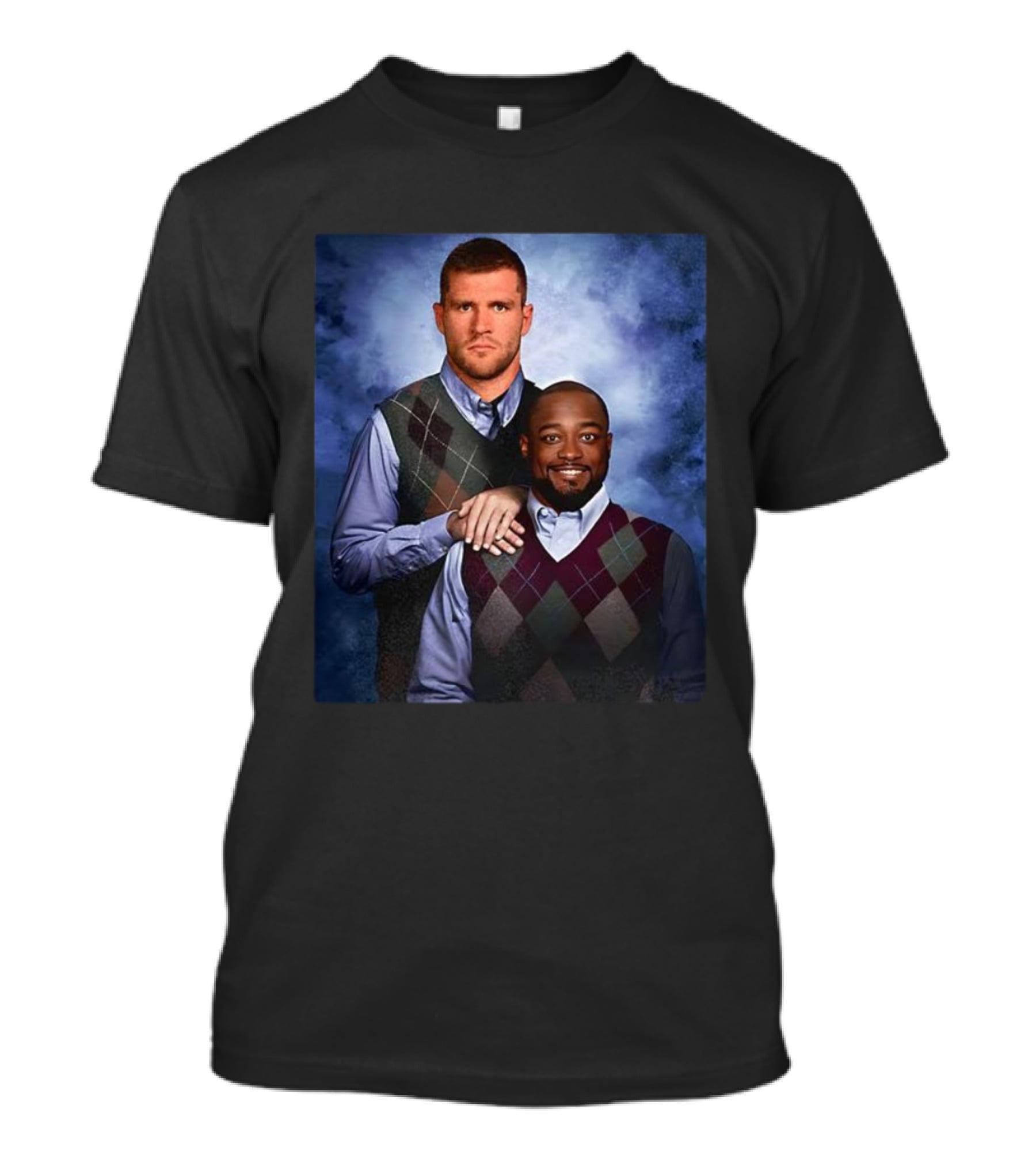 T.J. Watt Mike Tomlin Pittsburgh Steelers NFL Step Brothers Argyle Sweater T-Shirt